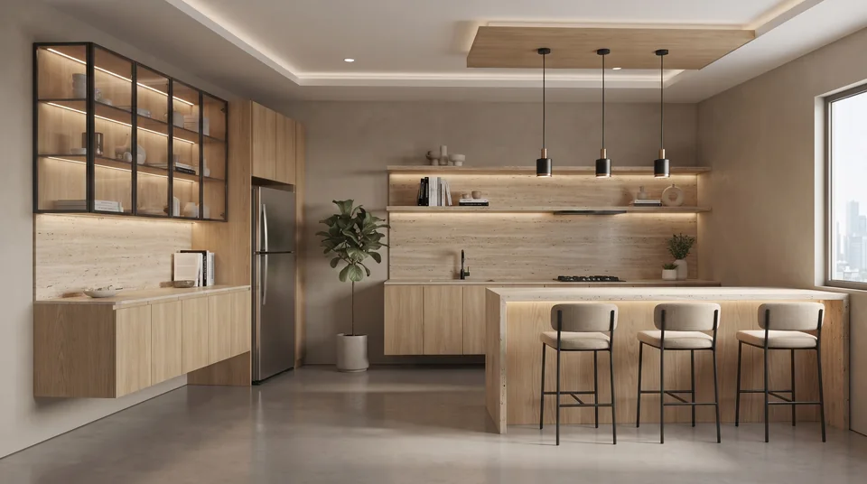 Contemporary Kitchen Collection completed design view 03