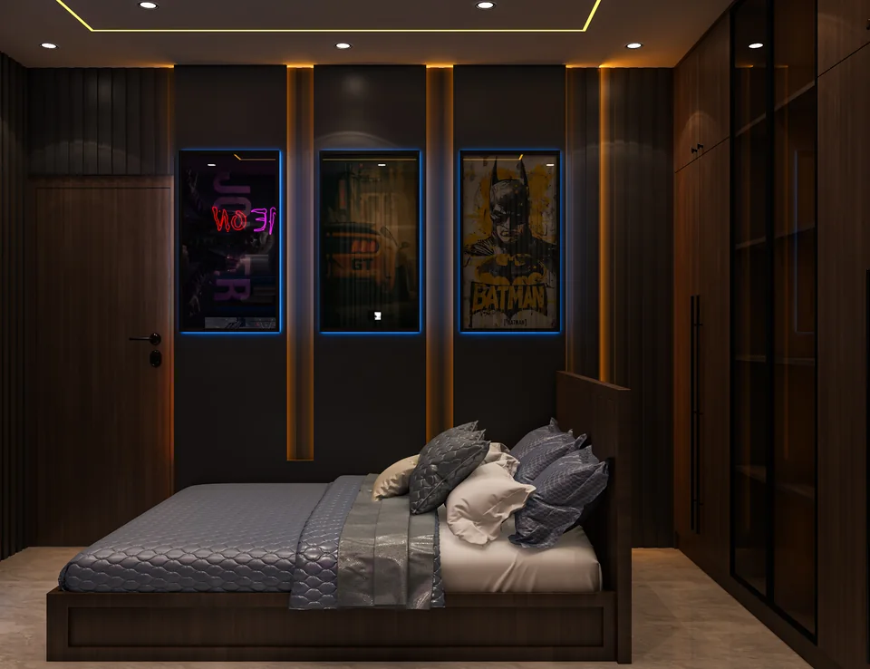 Gaming Bedroom Suite completed interior design