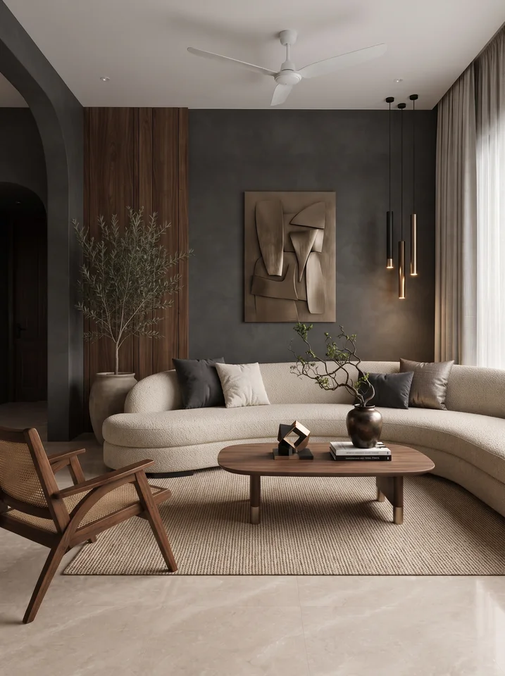 Layered Living & Media completed design view 03