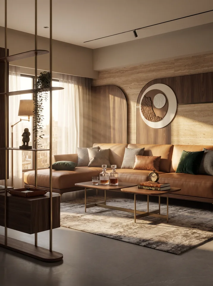 Layered Living & Media completed design view 10