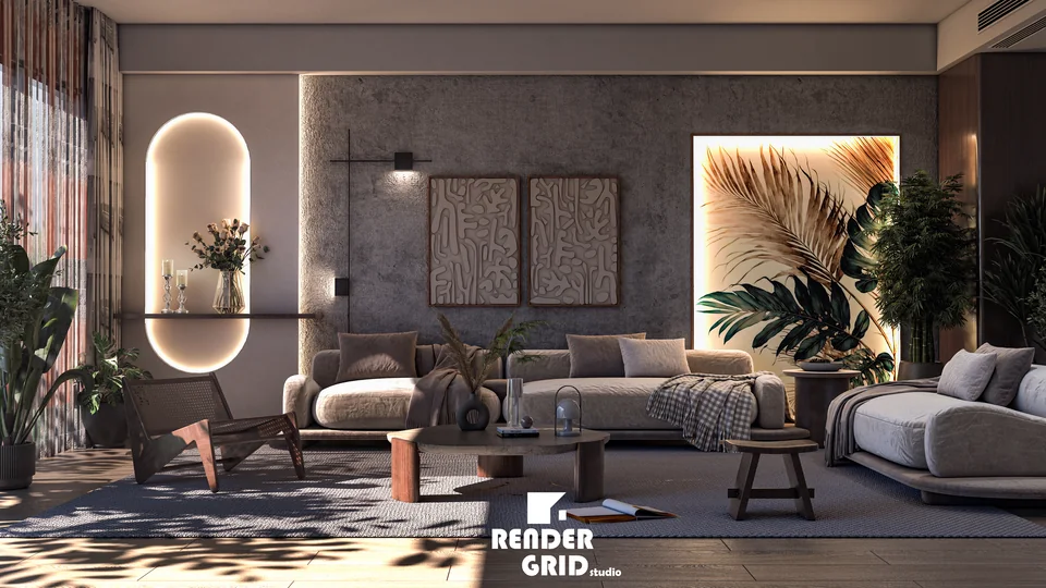 Midnight Living Lounge completed interior design