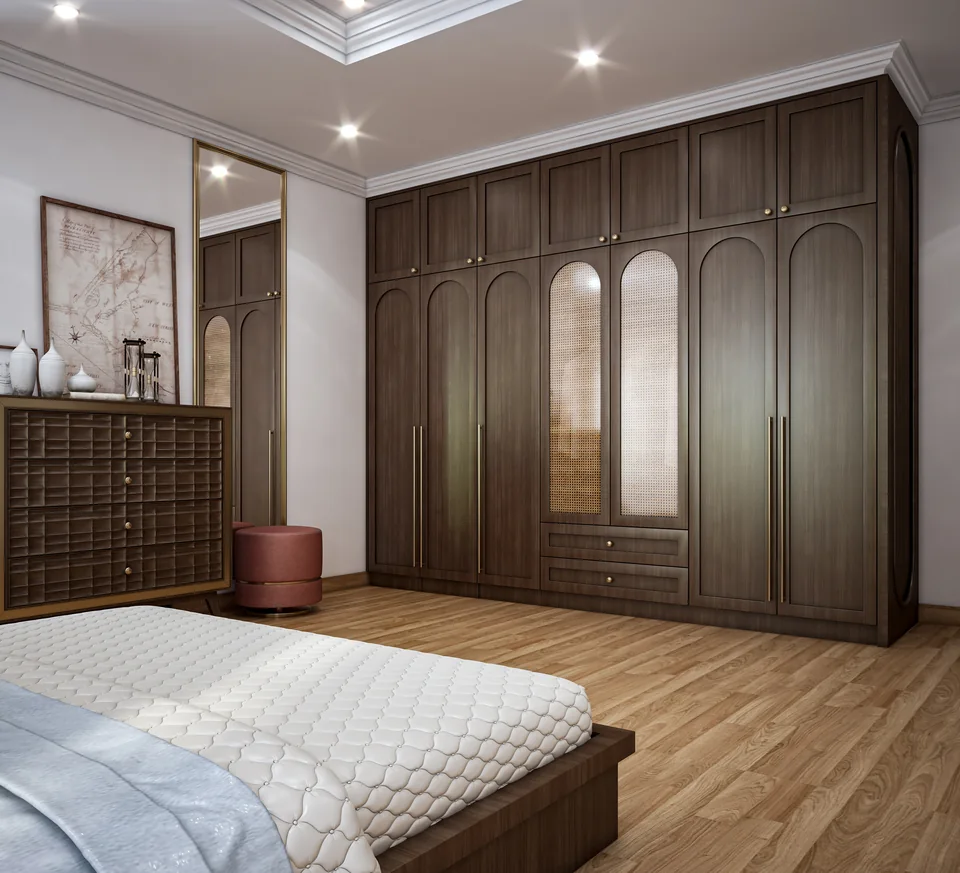 Soft Neutral Bedroom Suite completed design view 01