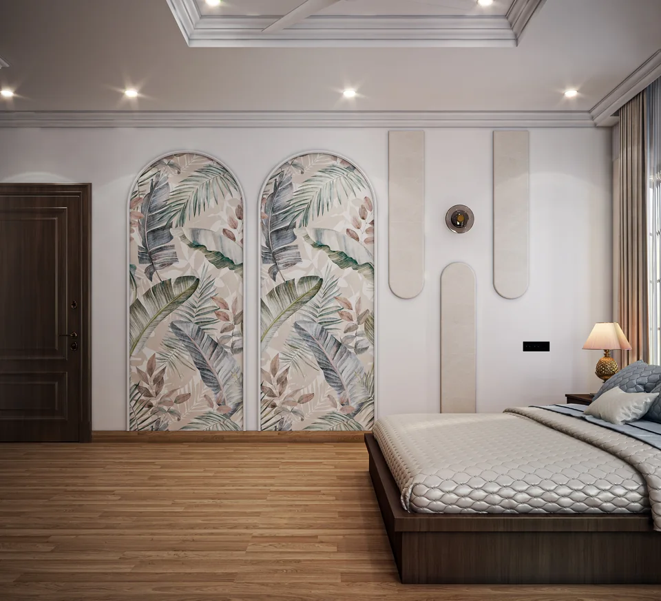 Soft Neutral Bedroom Suite completed design view 03