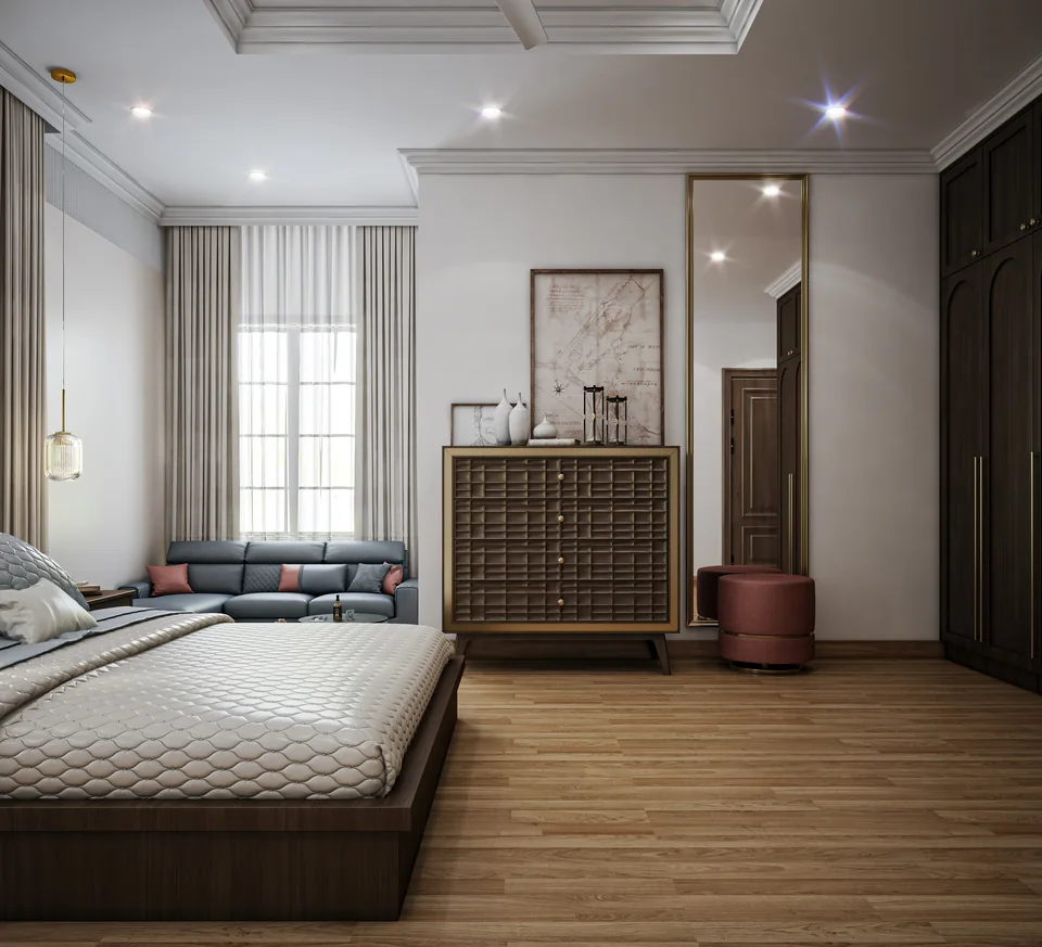 Soft Neutral Bedroom Suite completed interior design