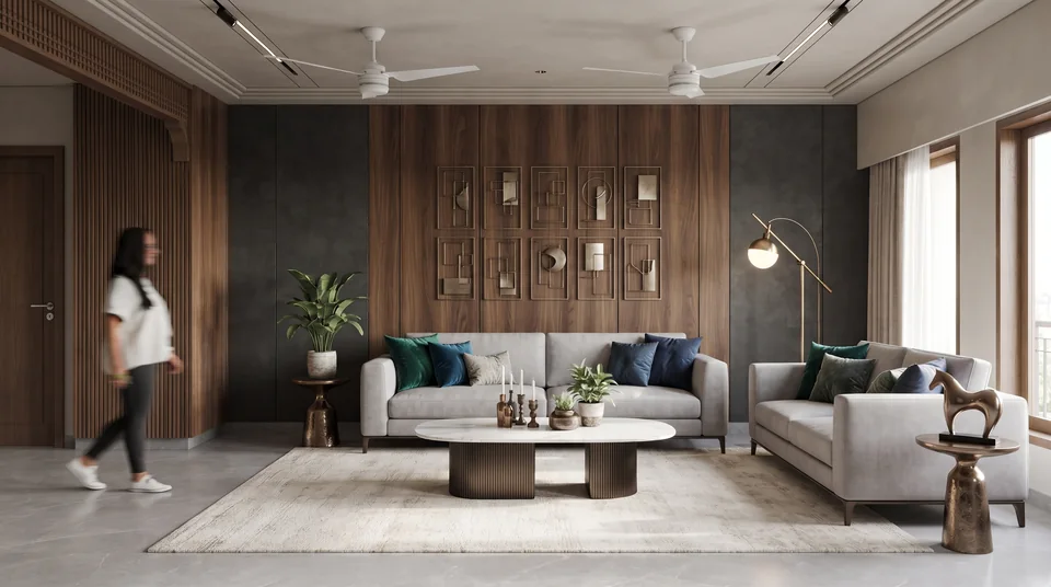 Walnut Open-Plan Residence completed design view 03