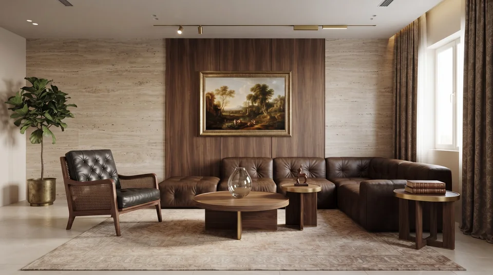 Walnut Open-Plan Residence completed design view 10