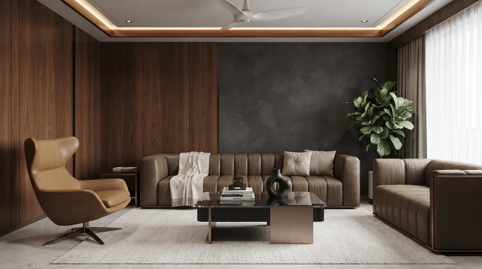 Walnut Open-Plan Residence completed design view 12