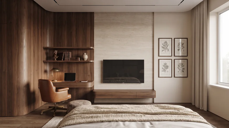 Walnut Open-Plan Residence completed design view 16